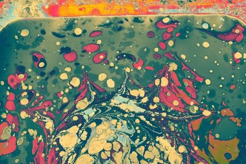 Abstract creative marble pattern texture. Traditional art of Ebru marbling Stock Photos