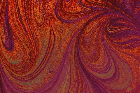 Abstract creative marble pattern texture. Traditional art of Ebru marbling Stock Photos