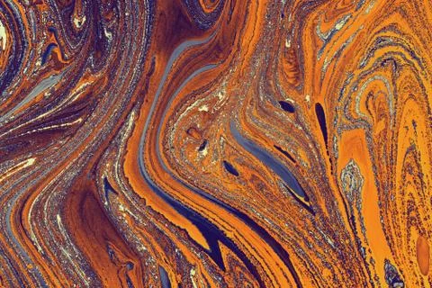 Abstract creative marble pattern texture. Traditional art of Ebru marbling Stock Photos