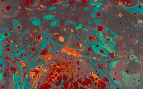 Abstract creative marble pattern texture. Traditional art of Ebru marbling Stock Photos