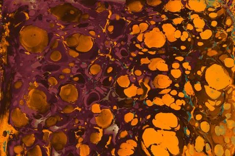 Abstract creative marble pattern texture. Traditional art of Ebru marbling. Stock Photos