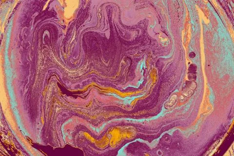 Abstract creative marble pattern texture. Traditional art of Ebru marbling. Stock Photos