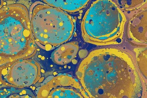 Abstract creative marble pattern texture. Traditional art of Ebru marbling Stock Photos