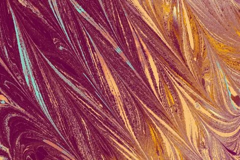 Abstract creative marble pattern texture. Traditional art of Ebru marbling Stock Photos