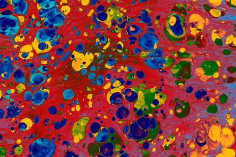 Abstract creative marble pattern texture. Traditional art of Ebru marbling. Stock Photos