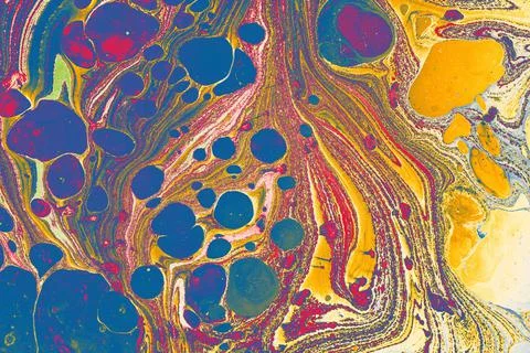 Abstract creative marble pattern texture. Traditional art of Ebru marbling Stock Photos