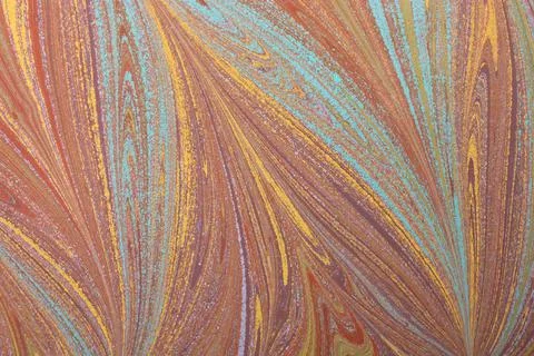 Abstract creative marble pattern texture. Traditional art of Ebru marbling Stock Photos