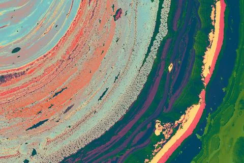 Abstract creative marble pattern texture. Traditional art of Ebru marbling Stock Photos