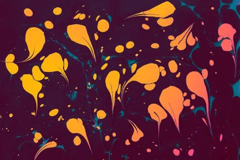 Abstract creative marble pattern texture. Traditional art of Ebru marbling Stock Photos