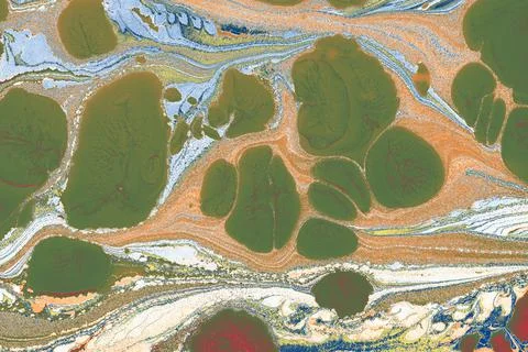 Abstract creative marble pattern texture. Traditional art of Ebru marbling Stock Photos