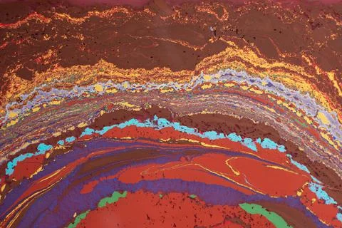 Abstract creative marble pattern texture. Traditional art of Ebru marbling Stock Photos