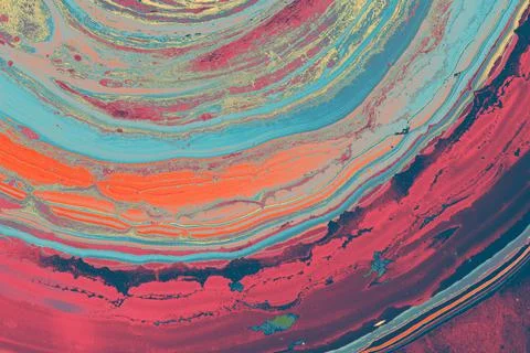 Abstract creative marble pattern texture. Traditional art of Ebru marbling Stock Photos