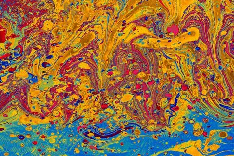 Abstract creative marble pattern texture. Traditional art of Ebru marbling Stock Photos