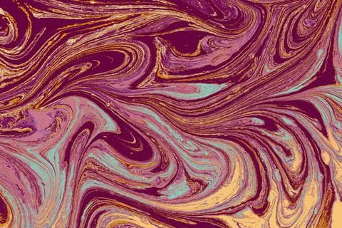 Abstract creative marble pattern texture. Traditional art of Ebru marbling Stock Photos