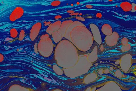 Abstract creative marble pattern texture. Traditional art of Ebru marbling Stock Photos