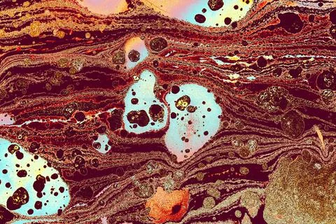 Abstract creative marbling pattern for fabric Ebru marble effect surface Stock Photos