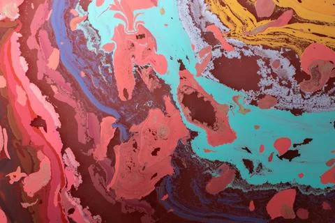 Abstract creative marbling pattern template background Stock Illustration