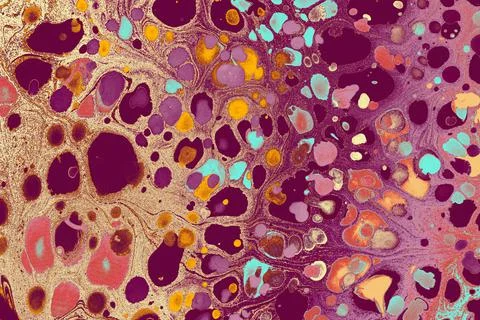 Abstract creative marbling pattern texture. Traditional art of Ebru marbling. Illustrazione stock