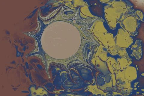 Abstract creative marbling pattern texture. Traditional art of Ebru marbling. Stock Photos