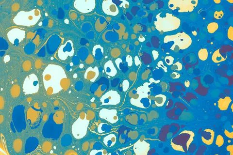 Abstract creative marbling pattern texture. Traditional art of Ebru marbling. Stock Photos