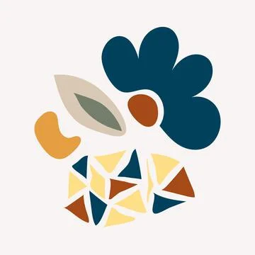 Abstract creative minimalist hand-painted illustrations for wall decoration Illustrazione stock