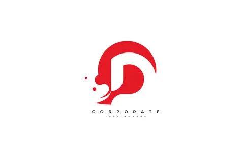 Abstract Creative Modern Bubble Chat Dots Element Letter D Logo Design Stock Illustration