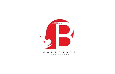 Abstract Creative Modern Bubble Chat Dots Element Letter B Logo Design Stock Illustration