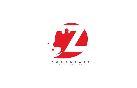 Abstract Creative Modern Bubble Chat Dots Element Letter Z Logo Design Stock Illustration