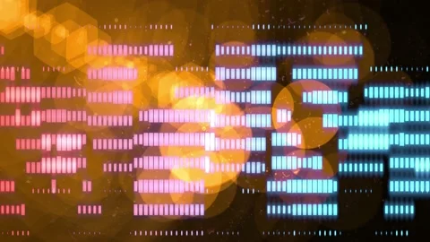 Abstract creative neon borders, mosaic tiles. Shiny, glow new retro wave, blu Stock Footage 147004572