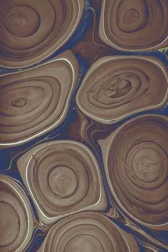 Abstract creative round marble pattern. Traditional art of Ebru marbling Illustrazione stock