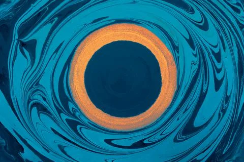 Abstract creative round marble pattern texture. Traditional art of Ebru marbl Illustrazione stock