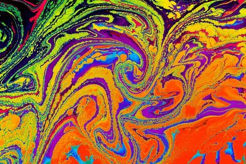 Abstract creative round marble pattern texture. Traditional art of Ebru marbl Illustrazione stock