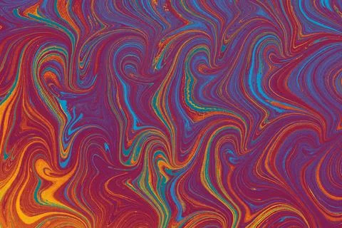 Abstract creative round marble pattern texture. Traditional art of Ebru mar.. Illustrazione stock