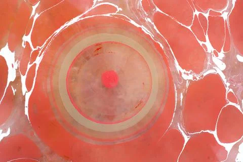 Abstract creative round marble pattern texture. Traditional art of Ebru marbl Stock Photos