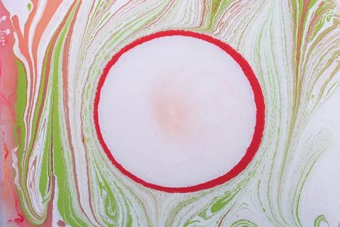 Abstract creative round marble pattern texture. Traditional art of Ebru marbl Stock Photos