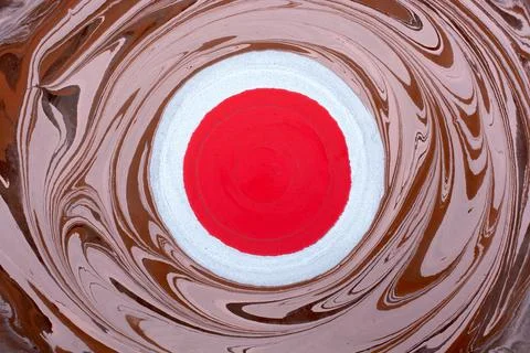 Abstract creative round marble pattern texture. Traditional art of Ebru marbl Stock Photos