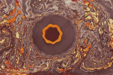 Abstract creative round marble pattern texture. Traditional art of Ebru marbl Stock Photos