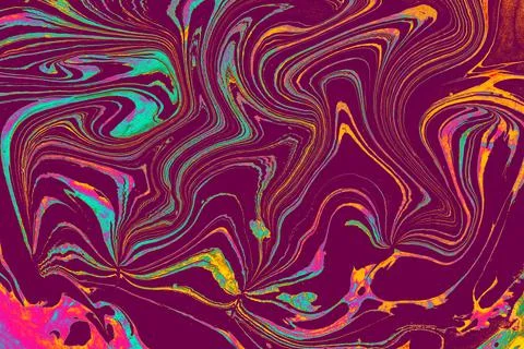 Abstract creative round marble pattern texture. Traditional art of Ebru marbl Stock Photos