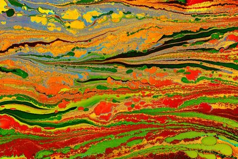 Abstract creative round marble pattern texture. Traditional art of Ebru marbl Stock Photos