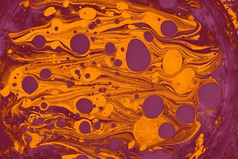 Abstract creative round marble pattern texture. Traditional art of Ebru marbl Stock Photos