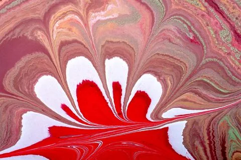 Abstract creative round marble pattern texture. Traditional art of Ebru marbl Stock Photos