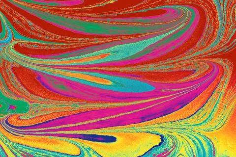 Abstract creative round marble pattern texture. Traditional art of Ebru marbl Stock Photos