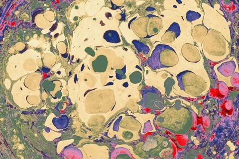 Abstract creative round marble pattern texture. Traditional art Stock Photos