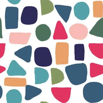 Abstract creative shapes seamless pattern. Simple design texture 스톡 일러스트