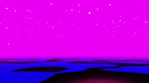 Abstract Creative space background through particles. Seamless vj loop Stock Footage 206253092