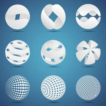 Abstract creative spheres Stock Illustration