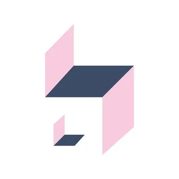 Abstract creative square initial Letter B logo design vector template Stock Illustration