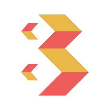 Abstract creative square initial Letter B logo design vector template Stock Illustration