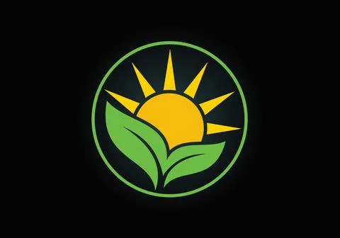 Abstract creative sun logo design, Summer Sun Logo, Sunburst icon sign symbol Stock Illustration