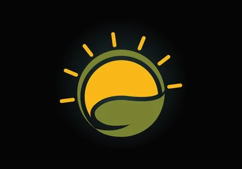 Abstract creative sun logo design, Summer Sun Logo, Sunburst icon sign symbol Stock Illustration